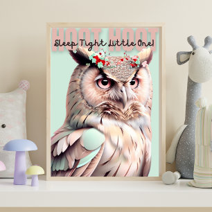 Whimsisches Woodland-Schläfchen-Schlaf-Kinderzimme Poster