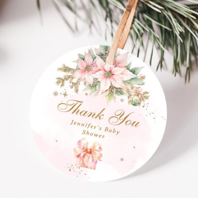 Whimsisical Winter Girl Dusche danke Geschenkanhänger (Von Creator hochgeladen)