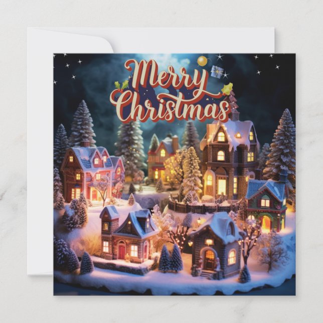 Whimsisical wünscht Weihnachtskarte Mitteilungskarte (Vorderseite)