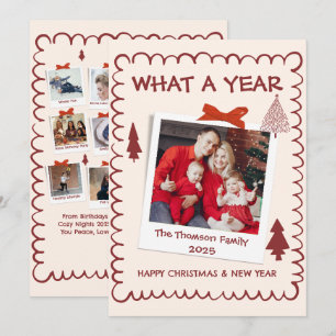 Whimsisisch Was ein Jahr Multi-Foto Weihnachten Ro Karte
