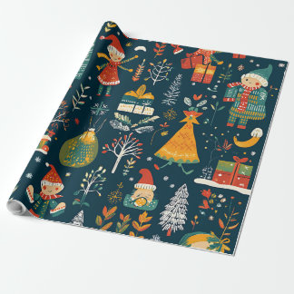 Whimsisischer Winter Wunderland Weihnachten Geschenkpapier