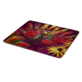 Whimsistisch Abstrakte Türkei Blumengelb Schneidebrett