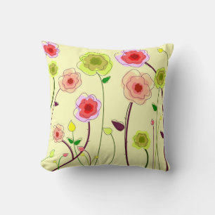 Whimsistische Blume Kissen