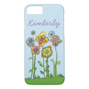 Whimsistische Blume l Personalize + DIY Hintergrun Case-Mate iPhone Hülle