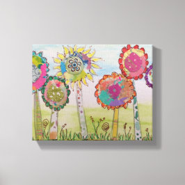 Whimsistische Blume Leinwanddruck