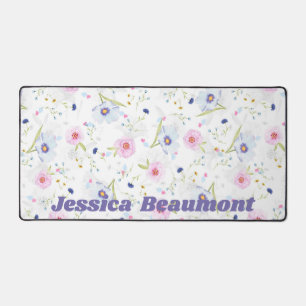 Whimsistische Blume Personalisiert Schreibtischunterlage