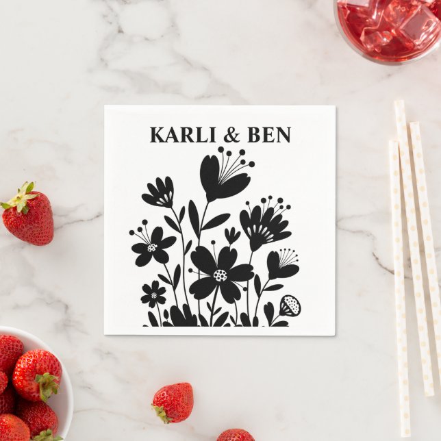 Whimsistische Blume Serviette (Beispiel)