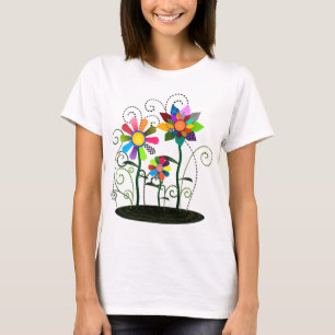 Whimsistische Blume T-Shirt