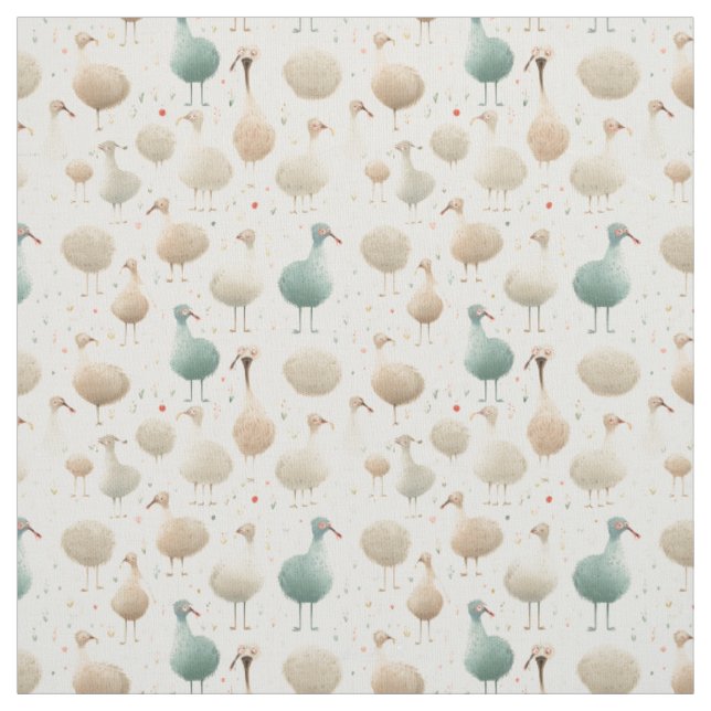 Whimsistische Dämpfe: Whimsy-Strauß Stoff (Muster)