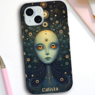 Whimsistische kosmische Alien Personalisierte Kuns Case-Mate iPhone Hülle