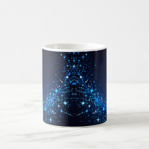 Whimsistische Niedliche Glitzern auf Deep Blue Kaffeetasse