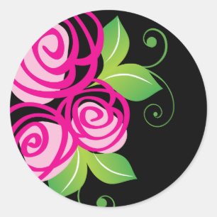 Whimsistische Rose :: Aufkleber