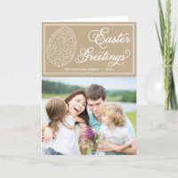 Whimsistische Typografie Vintag Ostergrüstkarte