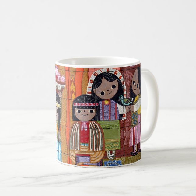 Whimsistische Wandmalereikunst der Kinder Kaffeetasse (VorderseiteRechts)