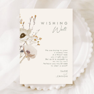 Whimsistische Wildblume   Elfenbeinhochzeit wünsch Begleitkarte