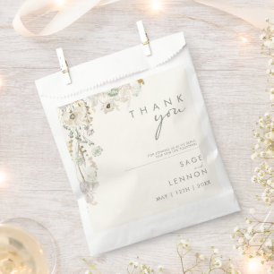 Whimsistische Wildblume Ivory Meadow Geschenktütchen