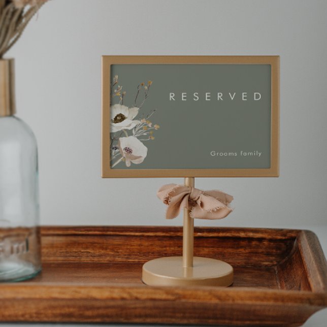 Whimsistische Wildblume | Sage Green Resered Sign (Von Creator hochgeladen)