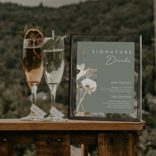 Whimsistische Wildblume   Sage Signature Drinks Si Poster
