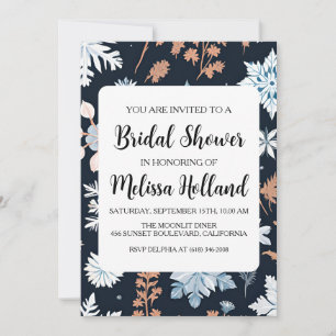 Whimsistische Wildblumen WinterBrautparty Einladung