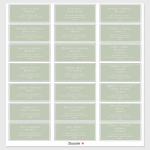 Whimssage Script Sage Mariage Étiquettes de adress