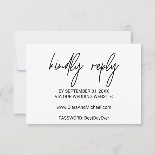 Whimsscalgraphy Mariage Website RSVP Card (Devant)
