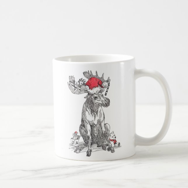 Whimssical Christmas Alaska Wildlife Coffee Mug (Droite)
