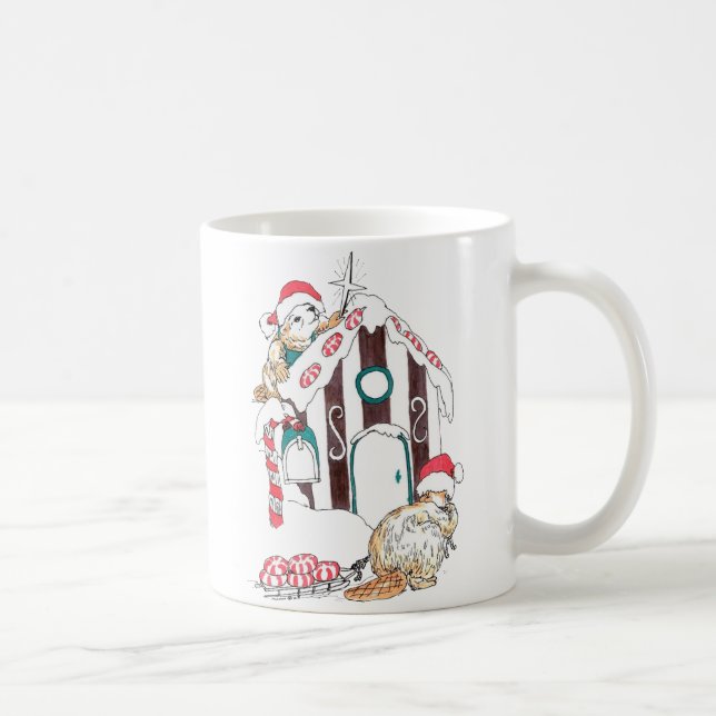 Whimssical Christmas Alaska Wildlife Coffee Mug (Droite)