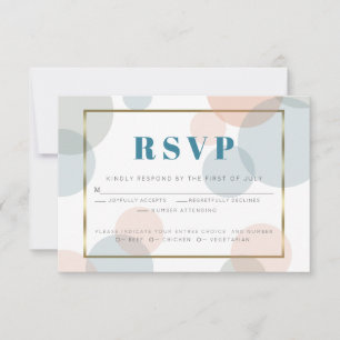 Whimsstel Pastel Confetti Points Repas Choix RSVP