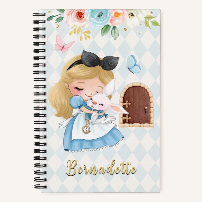 Whimsy Alice's Adventures in Wonderland Notizbuch (Vorderseite)