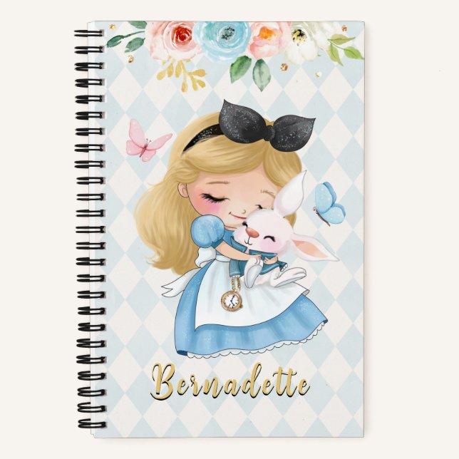 Whimsy Alice's Adventures in Wonderland Notizbuch (Vorderseite)