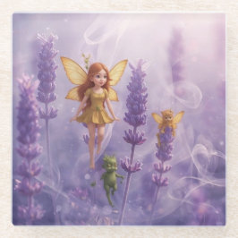 Whimsy Among the Purple Blooms Glasuntersetzer