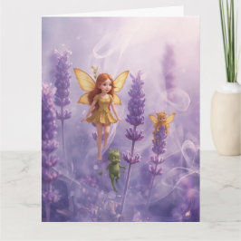 Whimsy Among the Purple Blooms Karte