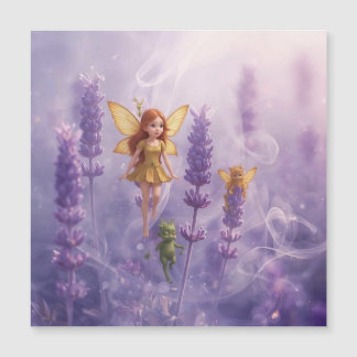 Whimsy Among the Purple Blooms Magnetkarte