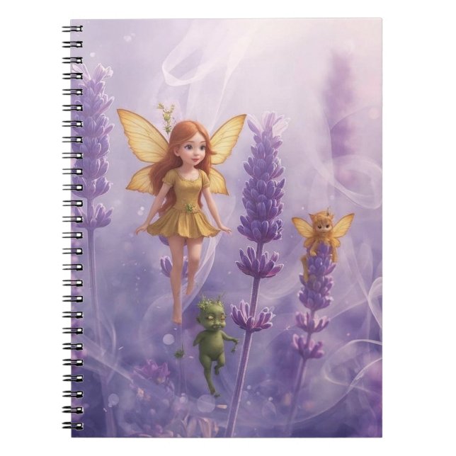 Whimsy Among the Purple Blooms Notizblock (Vorderseite)