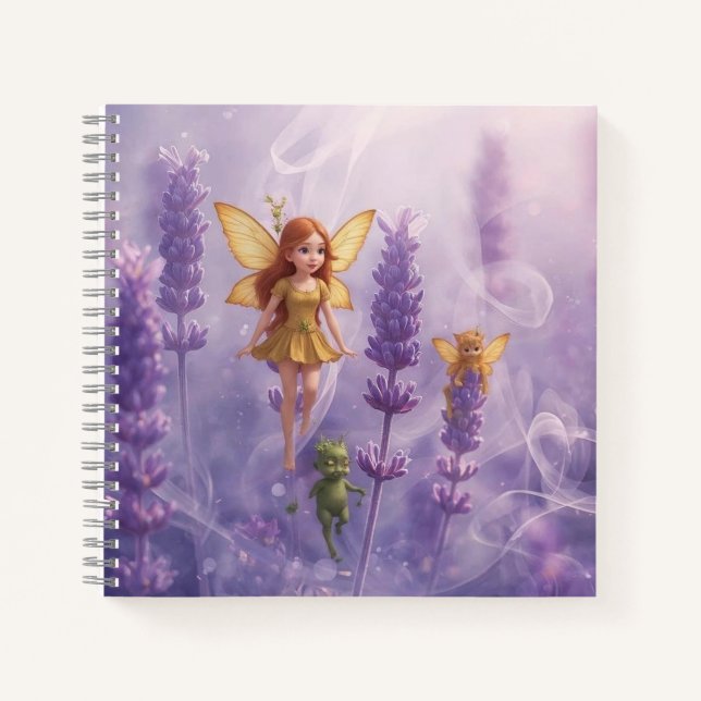 Whimsy Among the Purple Blooms Notizbuch (Vorderseite)