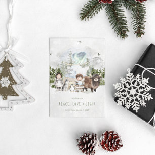 Whimsy arctique   Carte de vacances Paix, Amour et