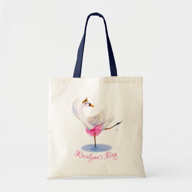 Whimsy ballerina blanc cygne blanc sac bibliothèqu (Devant)