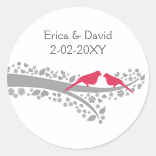 Whimsy Baum Rosa liebt Gastgeschenk Hochzeit Aufkl Runder Aufkleber