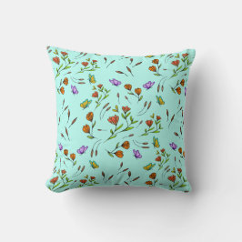 Whimsy Bloom Floral – Handgezeichnete Botanik Kissen