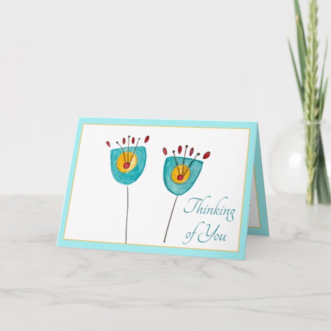 Whimsy-Blume denken Sie an Ihre Karte (Vorderseite)