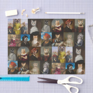 Whimsy Cats Porträt Sammlung Decoupage Seidenpapier