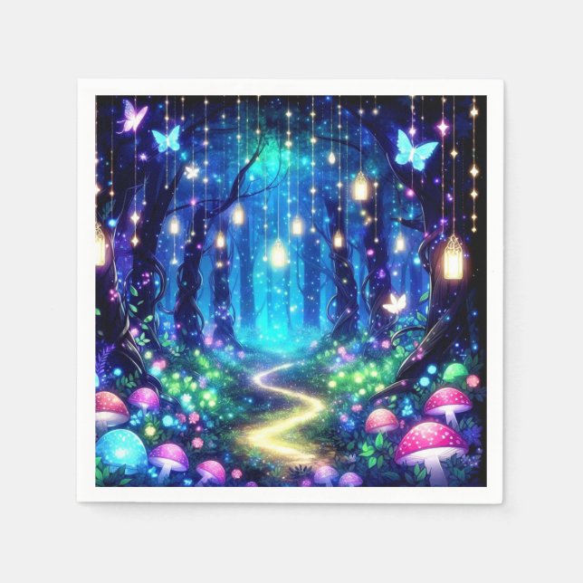 Whimsy Elegant bezaubernd Forest Baby Dusche Serviette (Vorderseite)
