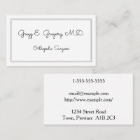 Whimsy et Carte de visite de chirurgien orthopédiq