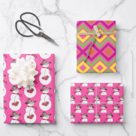 Whimsy farblich und hell geschenkpapier set