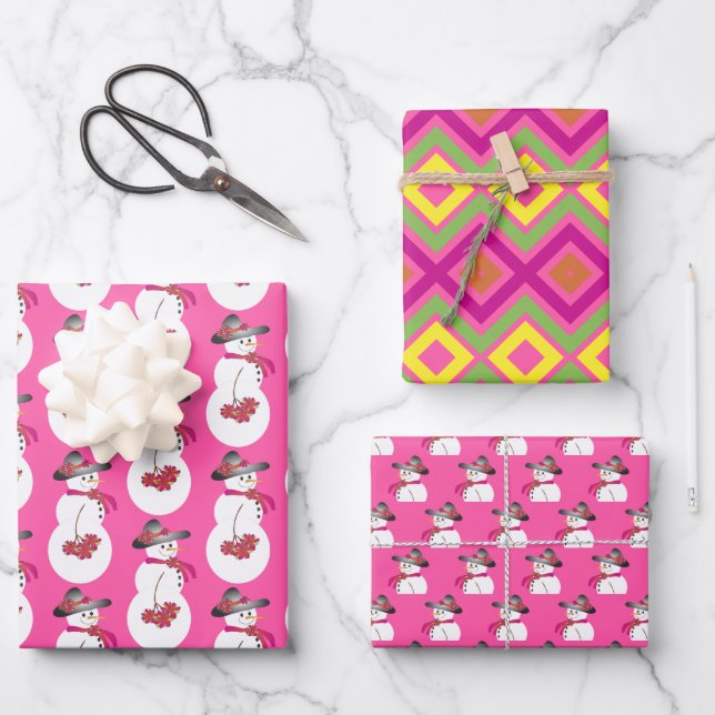 Whimsy farblich und hell geschenkpapier set (Vorderseite)