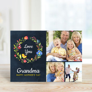 Whimsy Garden Wreath Mère's Day Carte photo