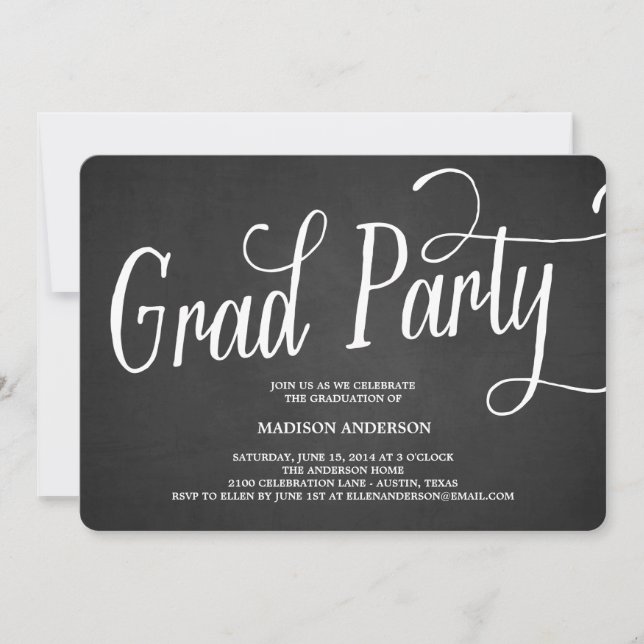 Whimsy Grad Party | Abschluss Einladung (Vorderseite)