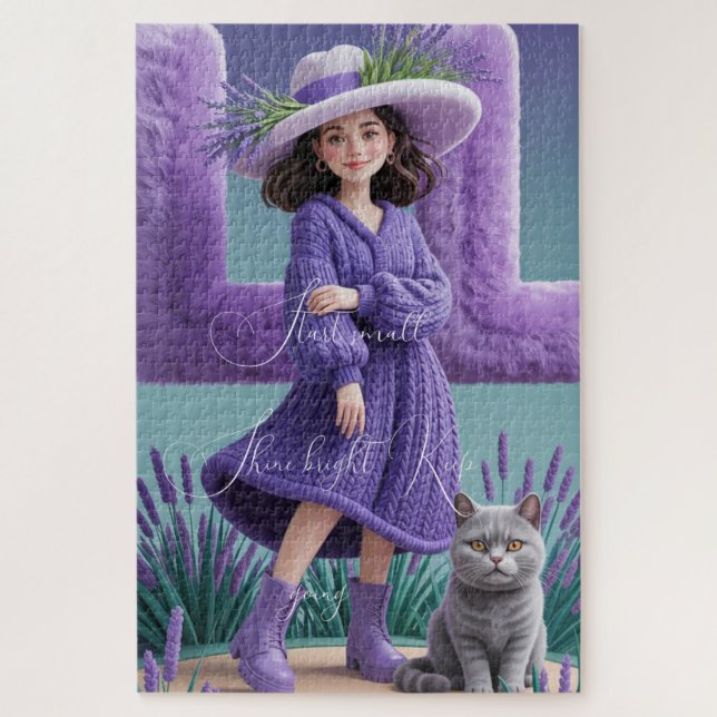 Whimsy in Lavender: Ein traumhaftes Puzzle-Fluch (Vertikal)