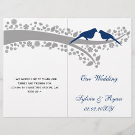 Whimsy marinebords gefaltete Hochzeitsprogramme