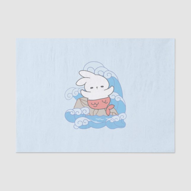 Whimsy Mer-Bunny Adventure Seidenpapier (Vorderseite)